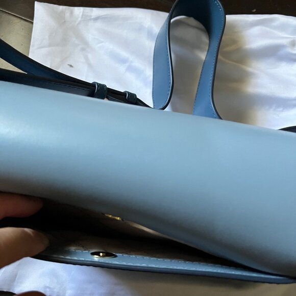 Michael Kors Sloan Editor Large Crossbody Bag Chambray Multi Gold - Picture 6 of 9